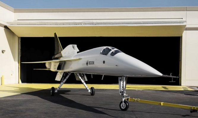 Boom Supersonic ra mắt máy bay thử nghiệm XB-1 hồi tháng 10/2020. Ảnh: Boom Supersonic.